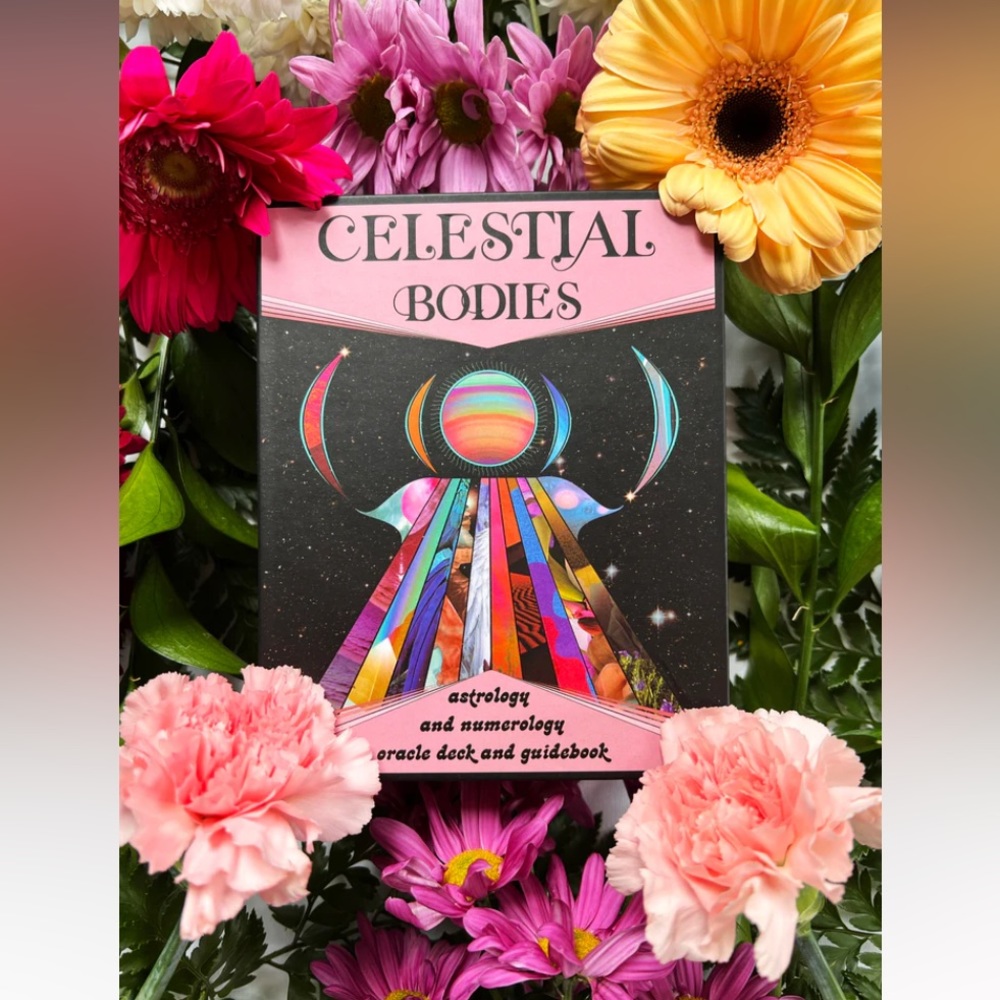 CELESTIAL BODIES ORACLE DECK w/ LEARNING TOOL + GUIDEBOOK (ALTAR SIZE)